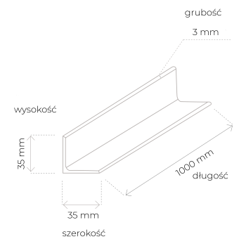 Kątownik tekturowy 35x35x1000mm – 3mm